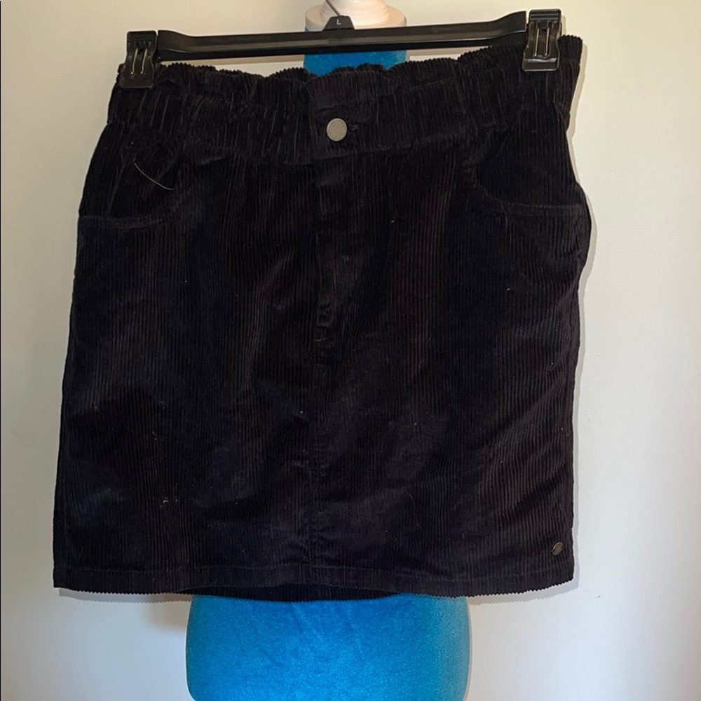 Roxy Black Corduroy Skirt
